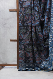 Black HBP Chanderi Cotton Silk Saree With Chanderi Border - SRBCSS1099