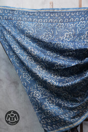 Black HBP Chanderi Cotton Silk Saree With Chanderi Border - SRBCSS1099