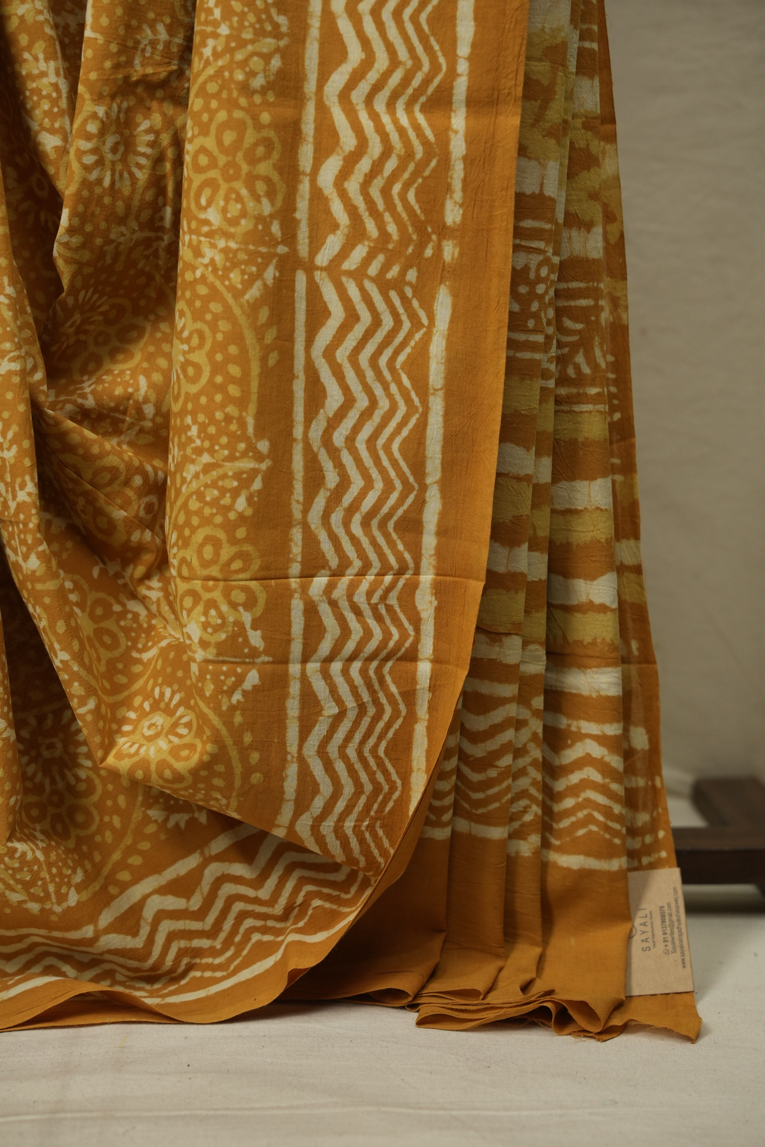 Yellow HBP Cotton Saree - SRYCS3574