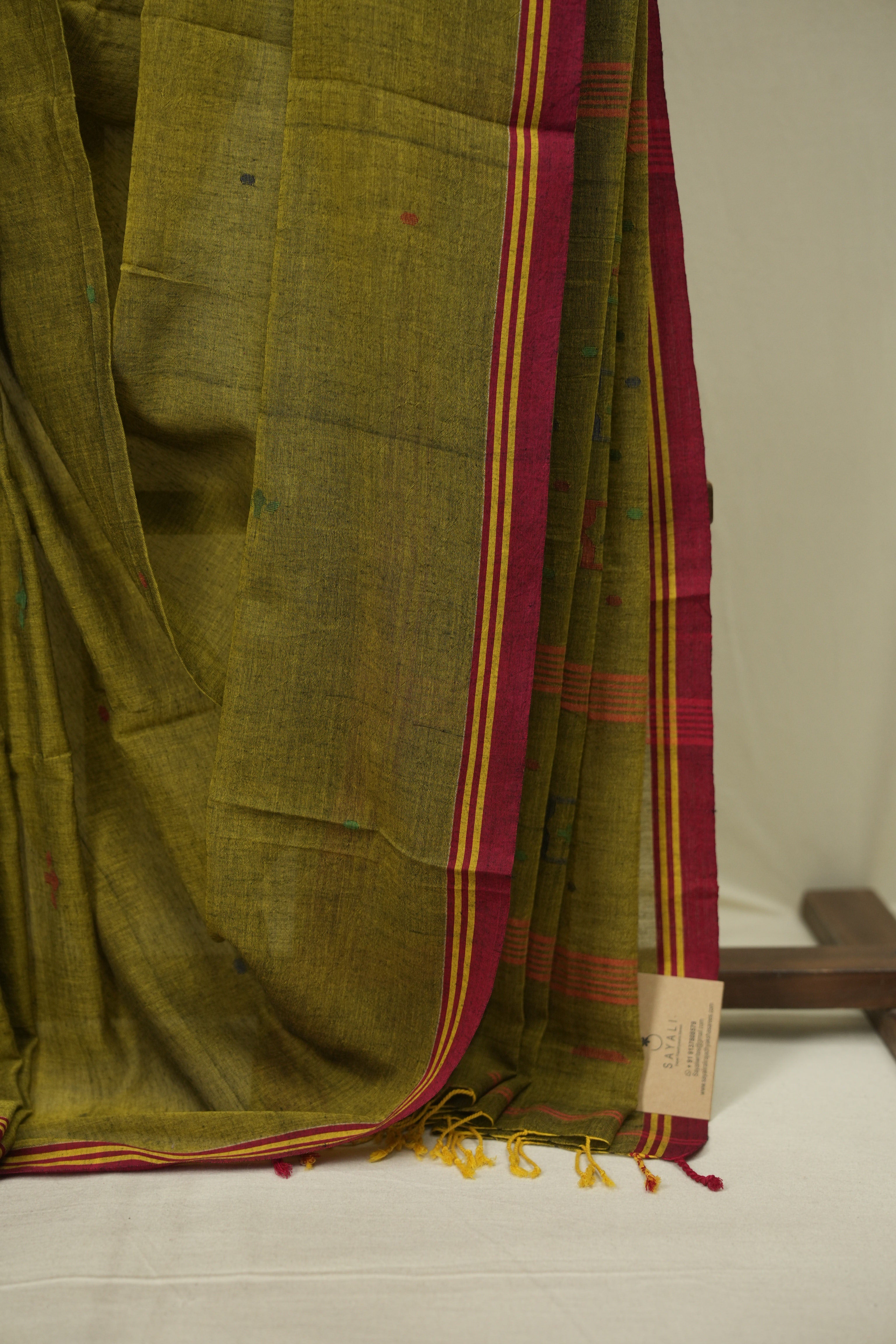 Mehendi Green Bengal Mul Cotton Saree - SRMGBMCS076