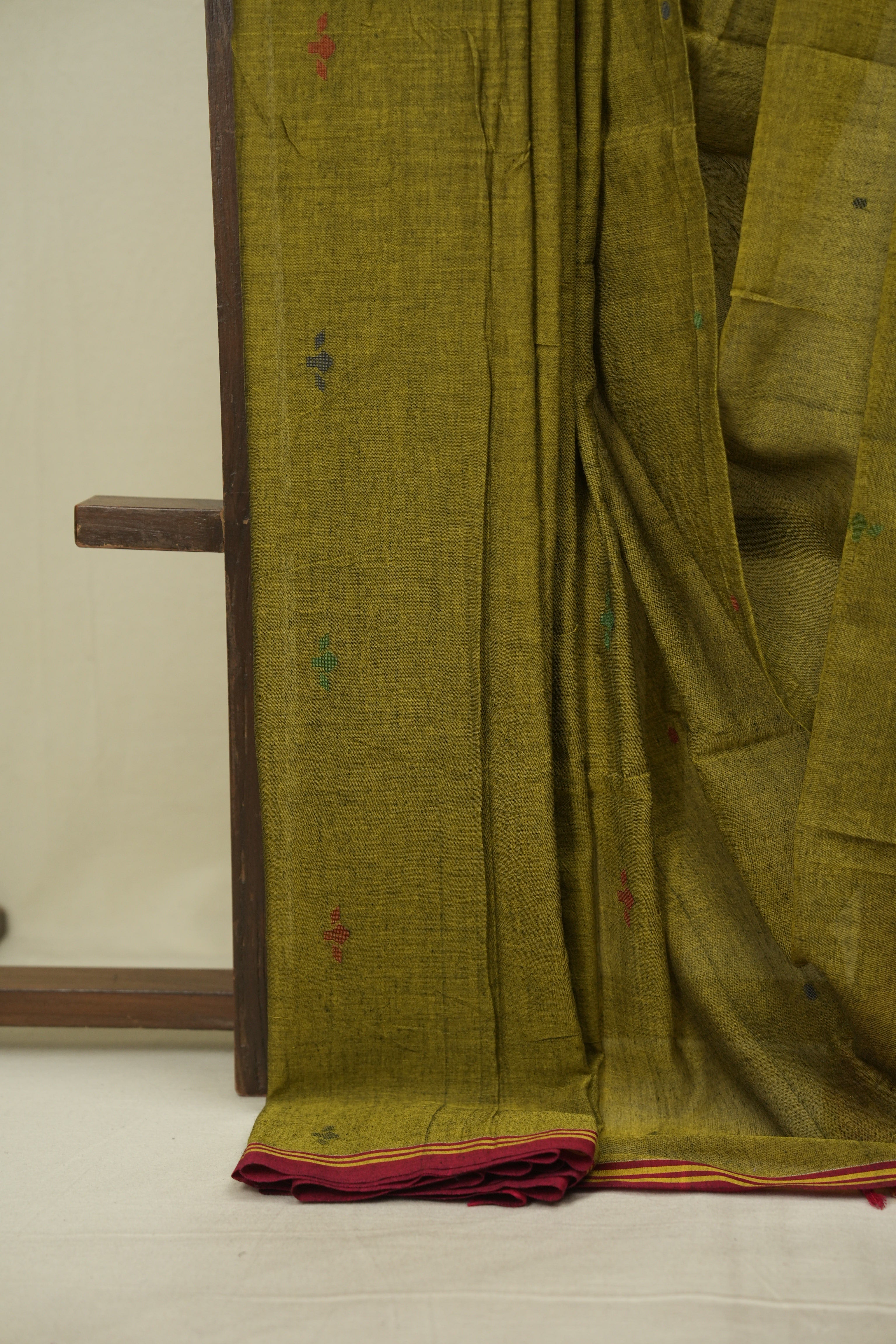 Mehendi Green Bengal Mul Cotton Saree - SRMGBMCS076