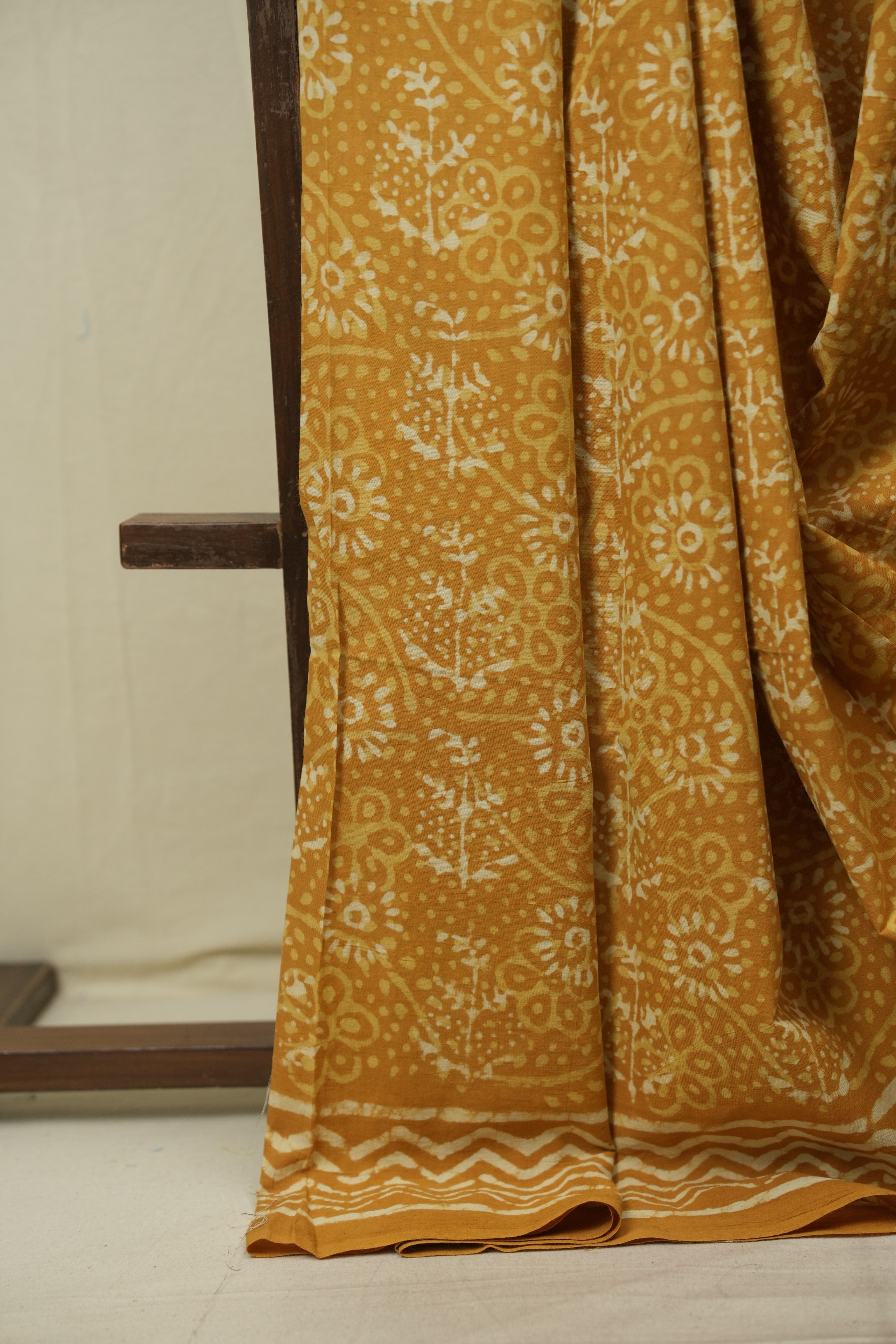 Yellow HBP Cotton Saree - SRYCS3574