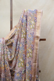 Light Peach HBP Cotton Silk Saree With Maheshwari Border - SRLPCSS1206