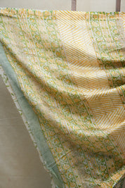 Mint Green HBP Cotton Silk Saree With Maheshwari Border - SRMGCSS1207