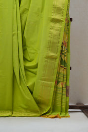 Green Cotton Paithani Saree - SRGCPS565
