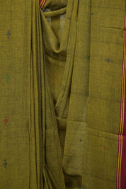 Mehendi Green Bengal Mul Cotton Saree - SRMGBMCS076