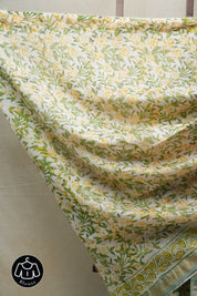 Mint Green HBP Cotton Silk Saree With Maheshwari Border - SRMGCSS1207