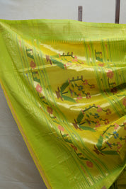 Green Cotton Paithani Saree - SRGCPS565