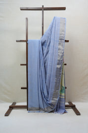 Blue Cotton Paithani Saree - SRBCPS566