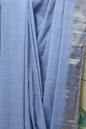 Blue Cotton Paithani Saree - SRBCPS566