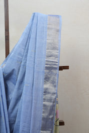 Blue Cotton Paithani Saree - SRBCPS566