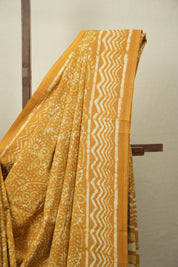 Yellow HBP Cotton Saree - SRYCS3574