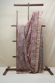 Brown HBP Cotton Silk Saree With Maheshwari Border - SRBCSS1198