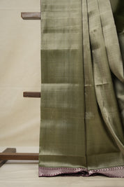 Sage Green Mangalgiri Silk Saree - SRSGMSS005