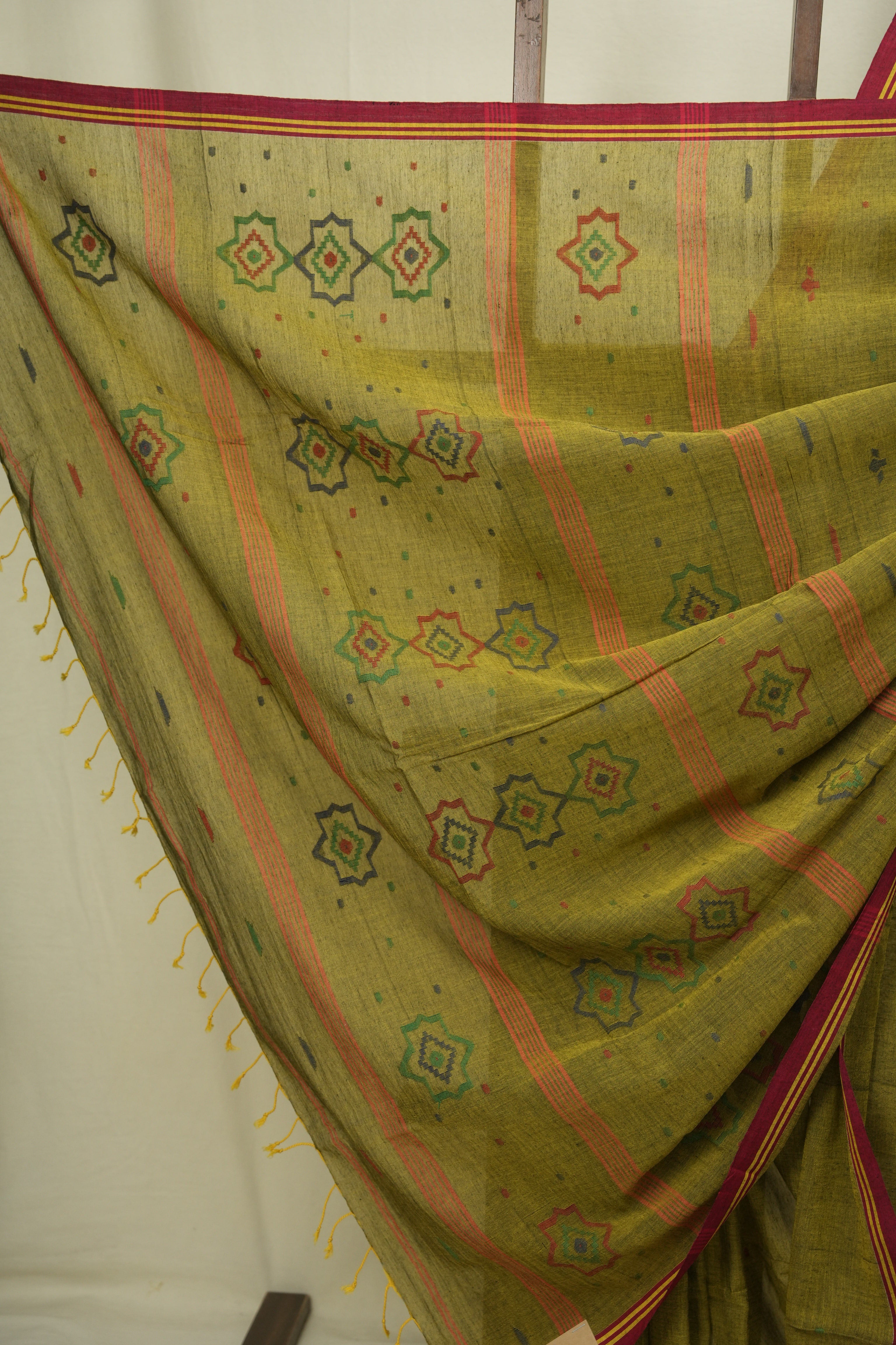 Mehendi Green Bengal Mul Cotton Saree - SRMGBMCS076
