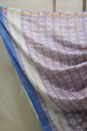 Blue HBP Cotton Silk Saree With Maheshwari Border - SRBCSS1203