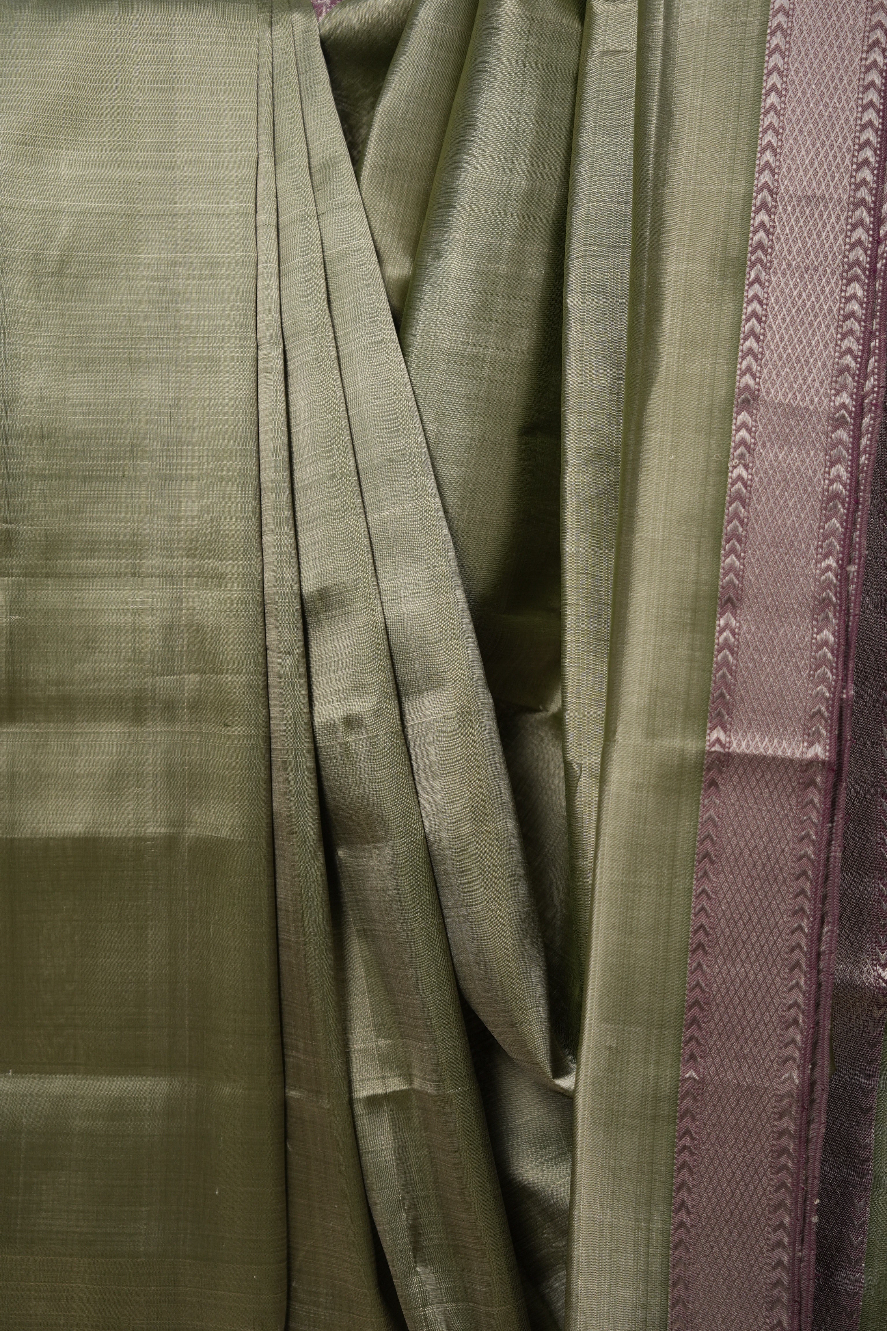 Sage Green Mangalgiri Silk Saree - SRSGMSS005