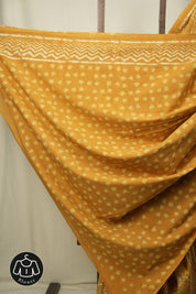 Yellow HBP Cotton Saree - SRYCS3574