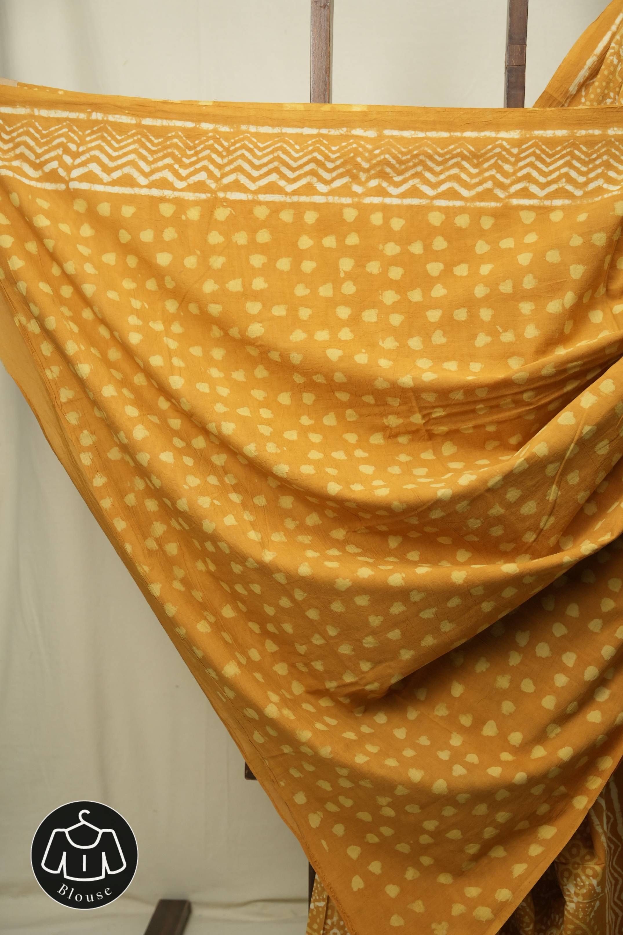 Yellow HBP Cotton Saree - SRYCS3574