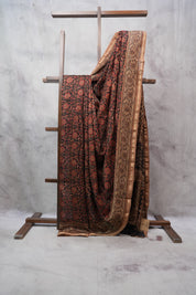 Black HBP Chanderi Cotton Silk Saree With Chanderi Border - SRBCS1129