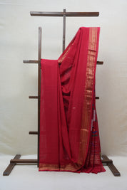 Red Cotton Paithani Saree - SRRCPS571