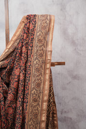 Black HBP Chanderi Cotton Silk Saree With Chanderi Border - SRBCS1129