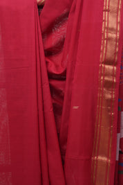 Red Cotton Paithani Saree - SRRCPS571