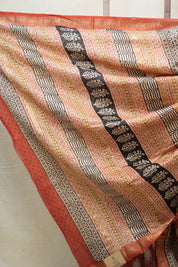 Maroon HBP Cotton Silk Saree With Maheshwari Border - SRMCSS1222