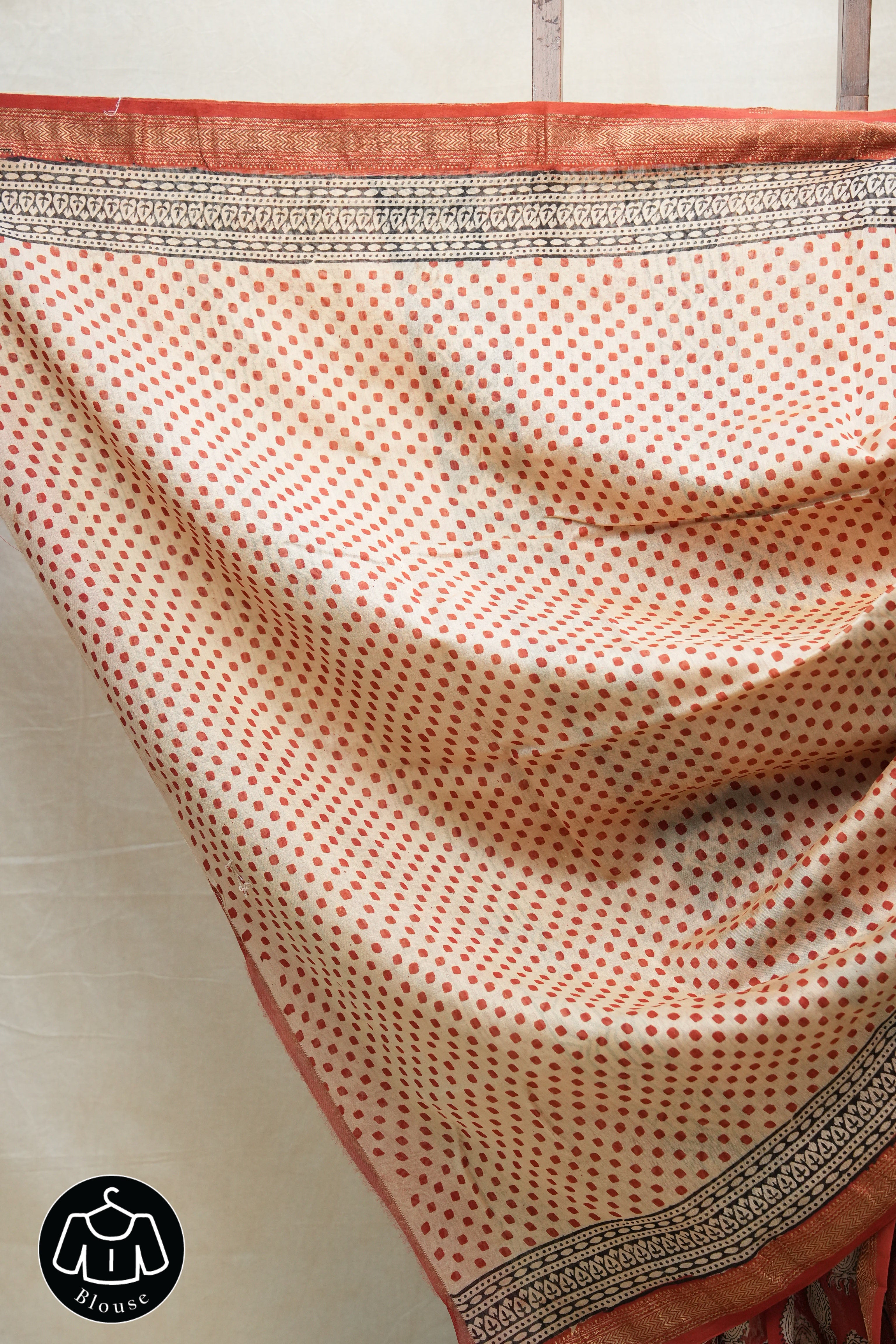 Maroon HBP Cotton Silk Saree With Maheshwari Border - SRMCSS1222