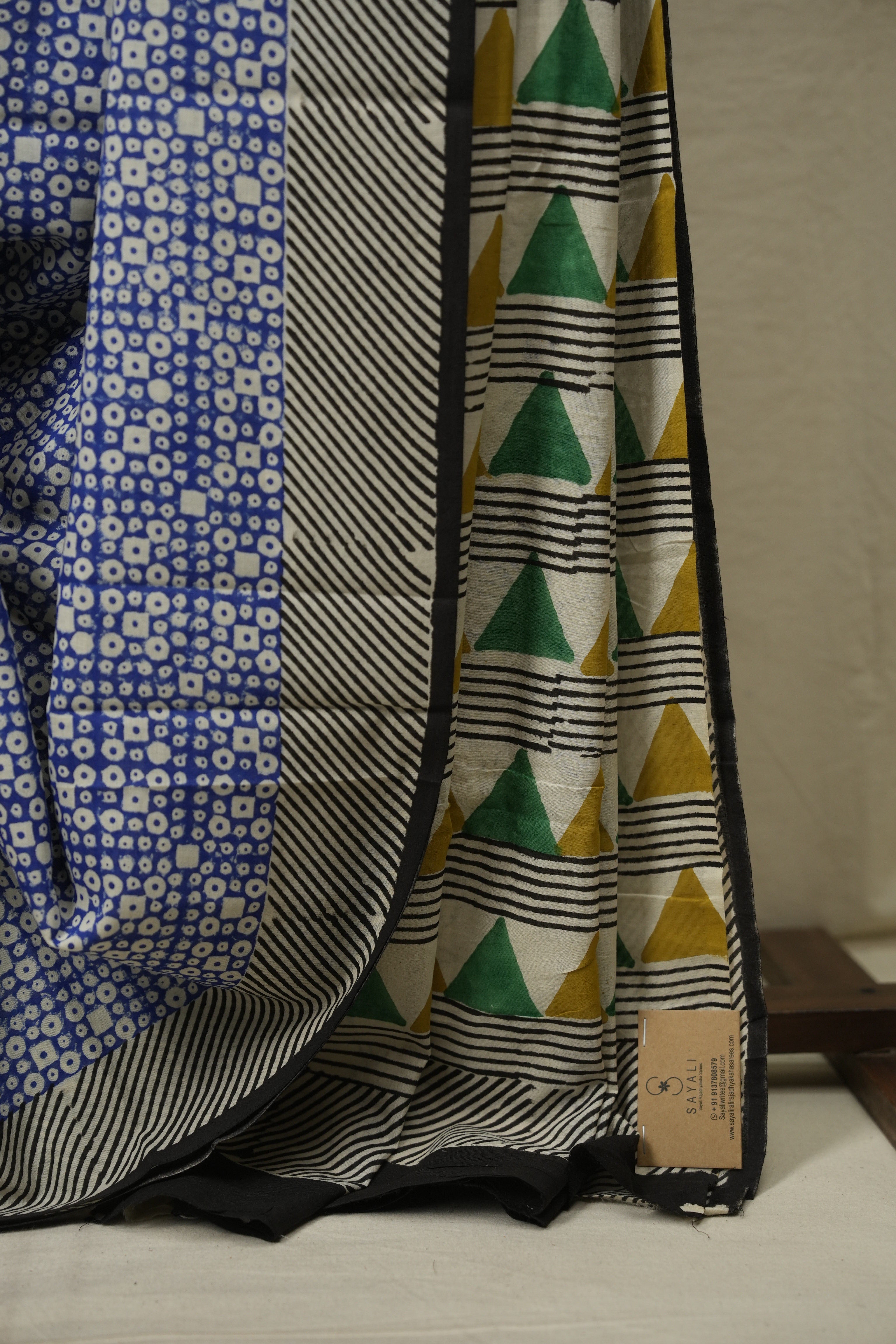 Blue HBP Cotton Saree - SRBCS3583