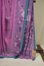 Purple Bengal Mul Cotton Saree - SRPBMCS092
