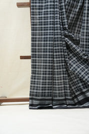 Black Cotton Ilkal Saree  - SRBCIS592