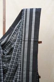 Black Cotton Ilkal Saree  - SRBCIS592