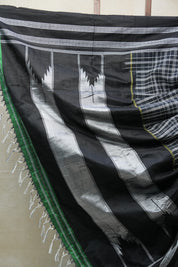 Black Cotton Ilkal Saree  - SRBCIS592