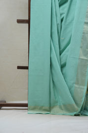 Mint Green Cotton Paithani Saree - SRMGCPS558