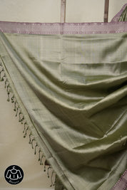Sage Green Mangalgiri Silk Saree - SRSGMSS005