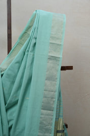 Mint Green Cotton Paithani Saree - SRMGCPS558