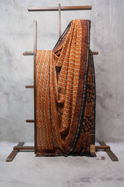 Brown HBP Chanderi Cotton Silk Saree With Chanderi Border - SRBCS1108