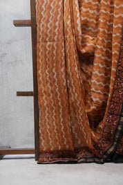 Brown HBP Chanderi Cotton Silk Saree With Chanderi Border - SRBCS1108