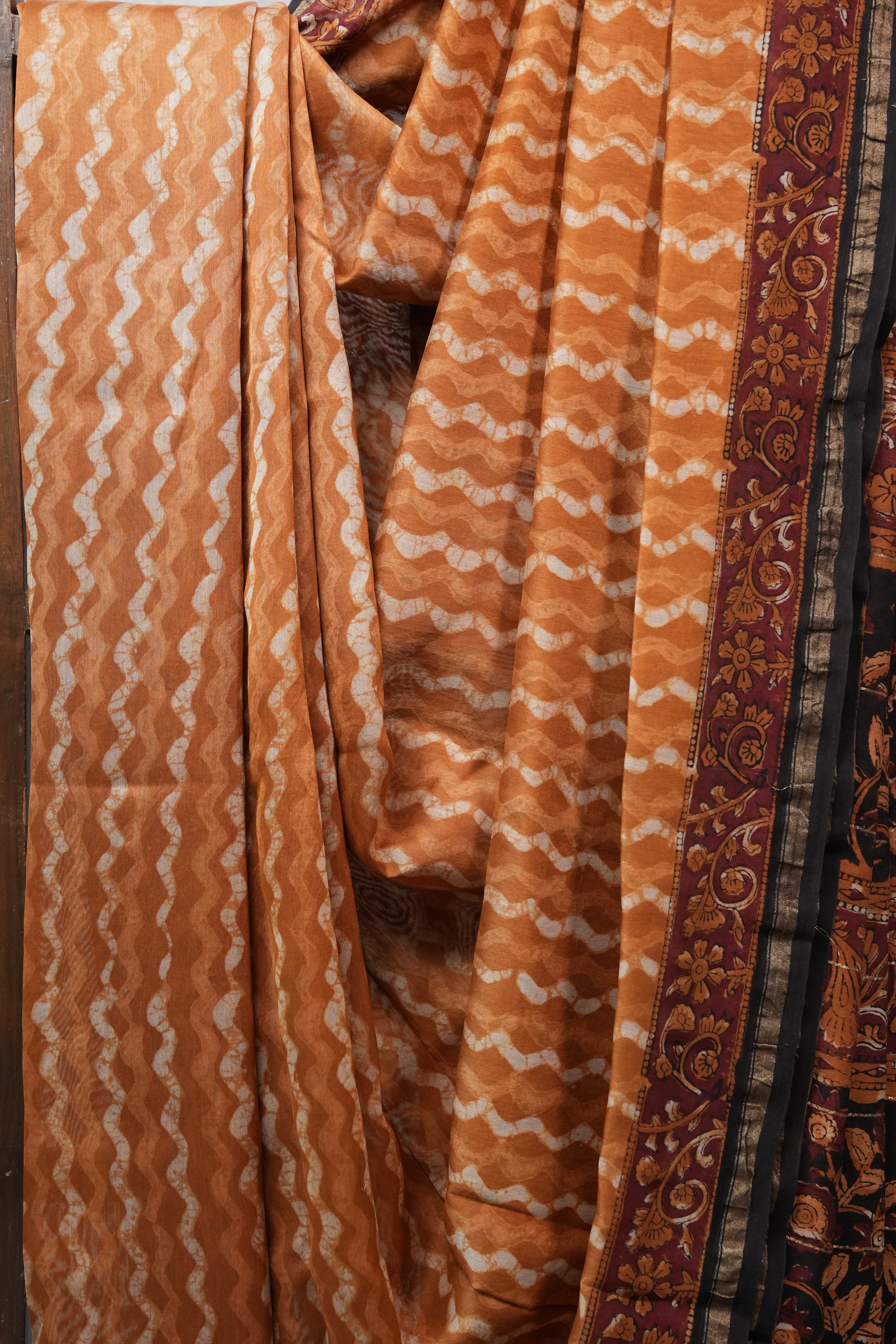 Brown HBP Chanderi Cotton Silk Saree With Chanderi Border - SRBCS1108