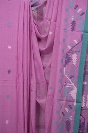 Purple Bengal Mul Cotton Saree - SRPBMCS092