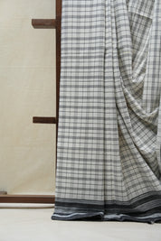 White Cotton Ilkal Saree  - SRWCIS589