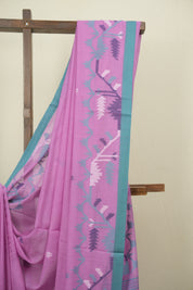 Purple Bengal Mul Cotton Saree - SRPBMCS092
