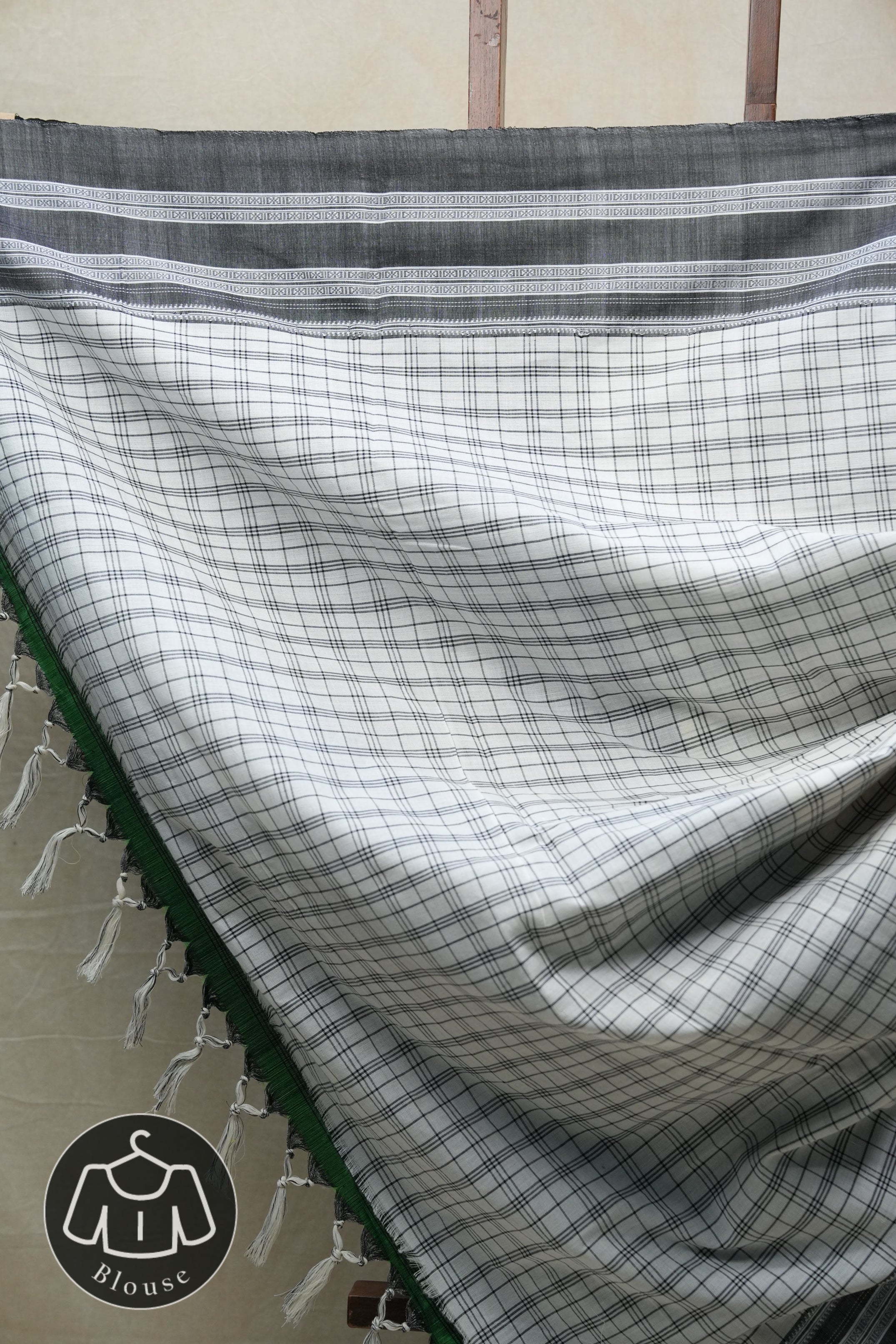 White Cotton Ilkal Saree  - SRWCIS589