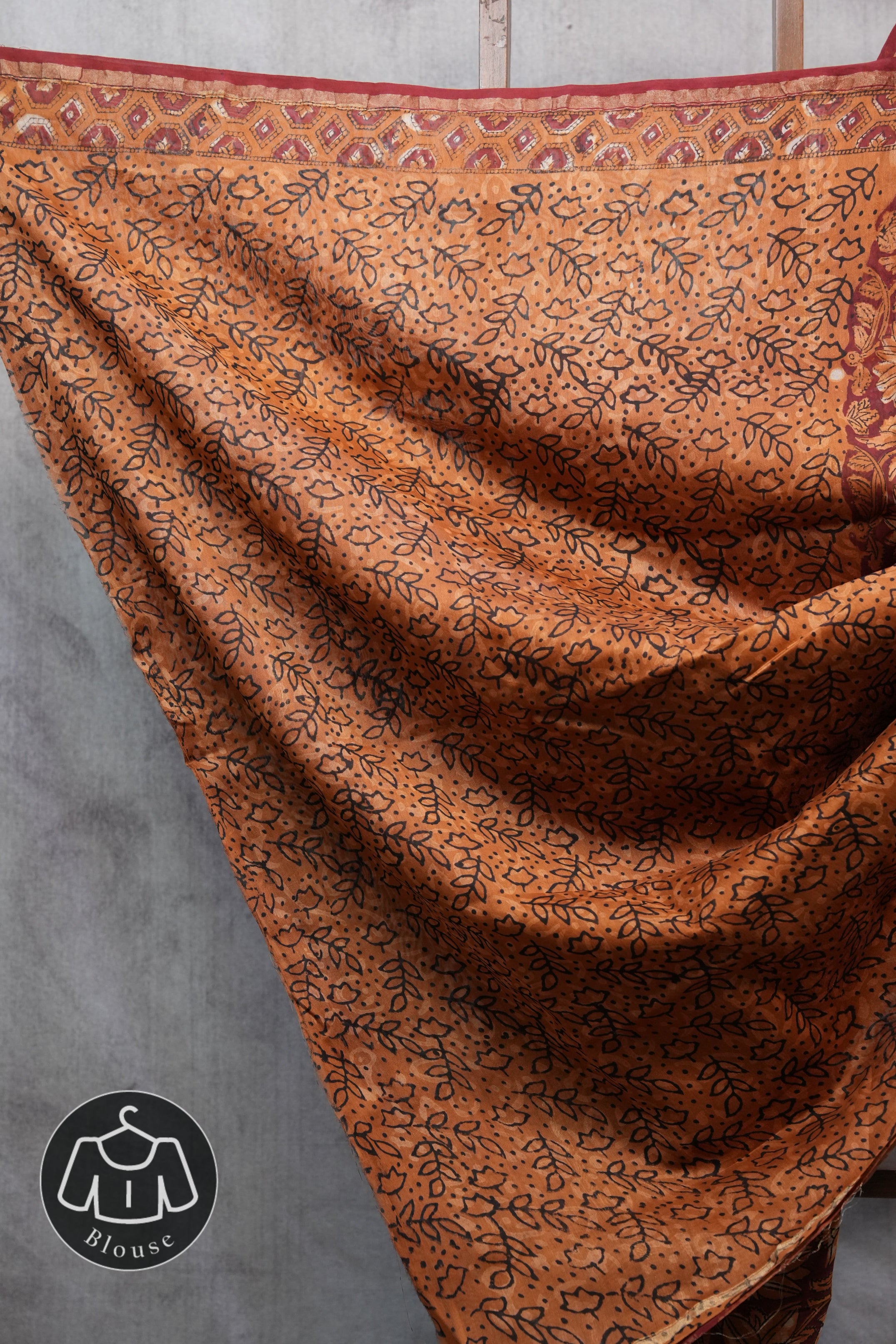 Maroon HBP Chanderi Cotton Silk Saree With Chanderi Border - SRMCS1110