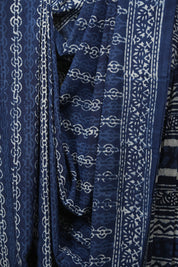 Indigo HBP Cotton Saree - SRICS3581