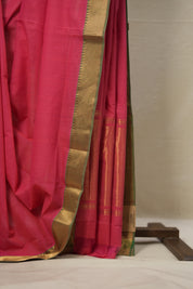 Pink Cotton Mangalgiri Saree - SRPCMS30