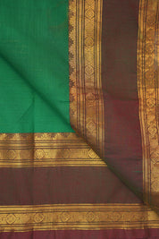 Green Kanchi Cotton Saree - SRGKCS638