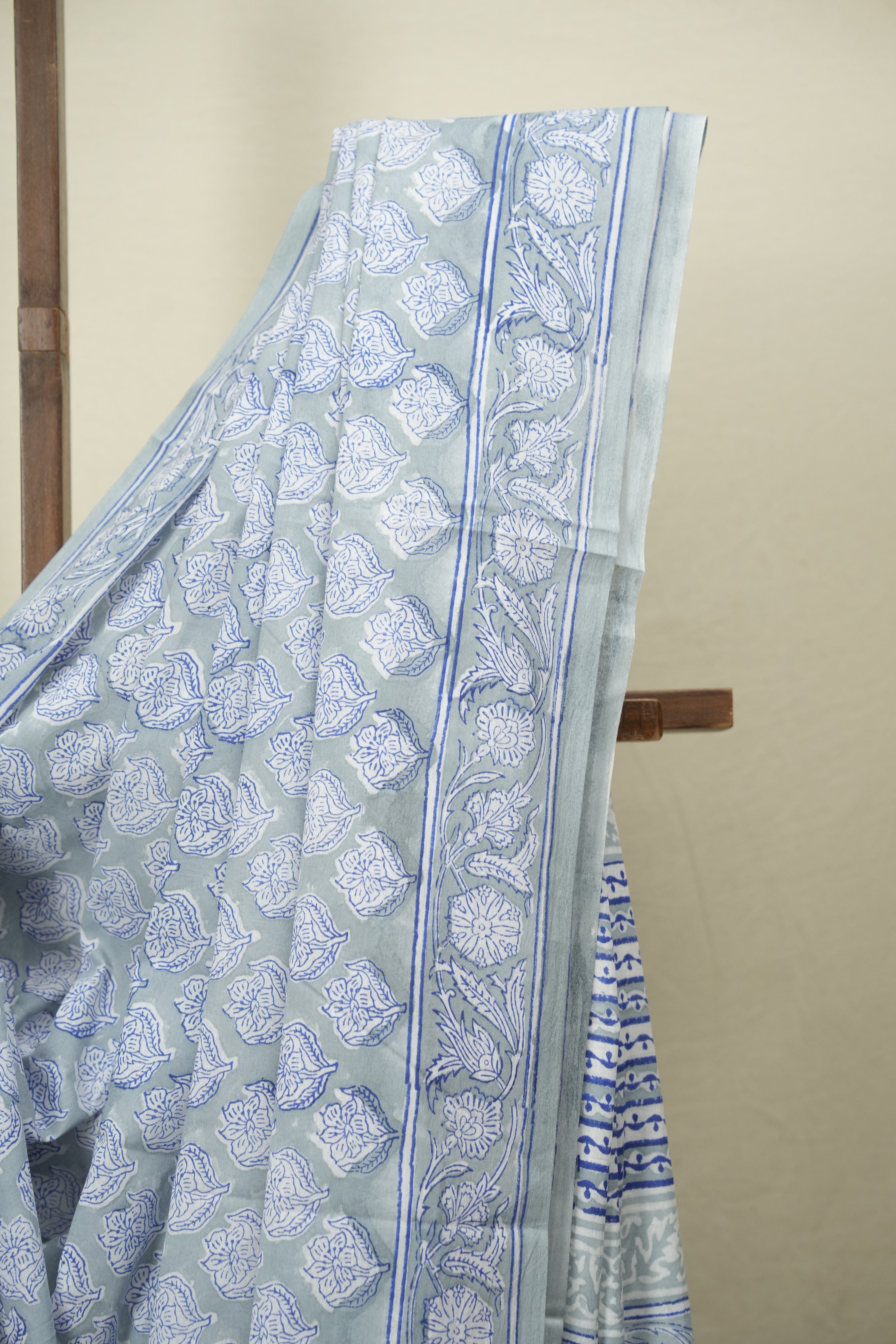 Grey HBP Cotton Saree - SRGCS3714