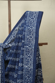 Indigo HBP Cotton Saree - SRICS3581